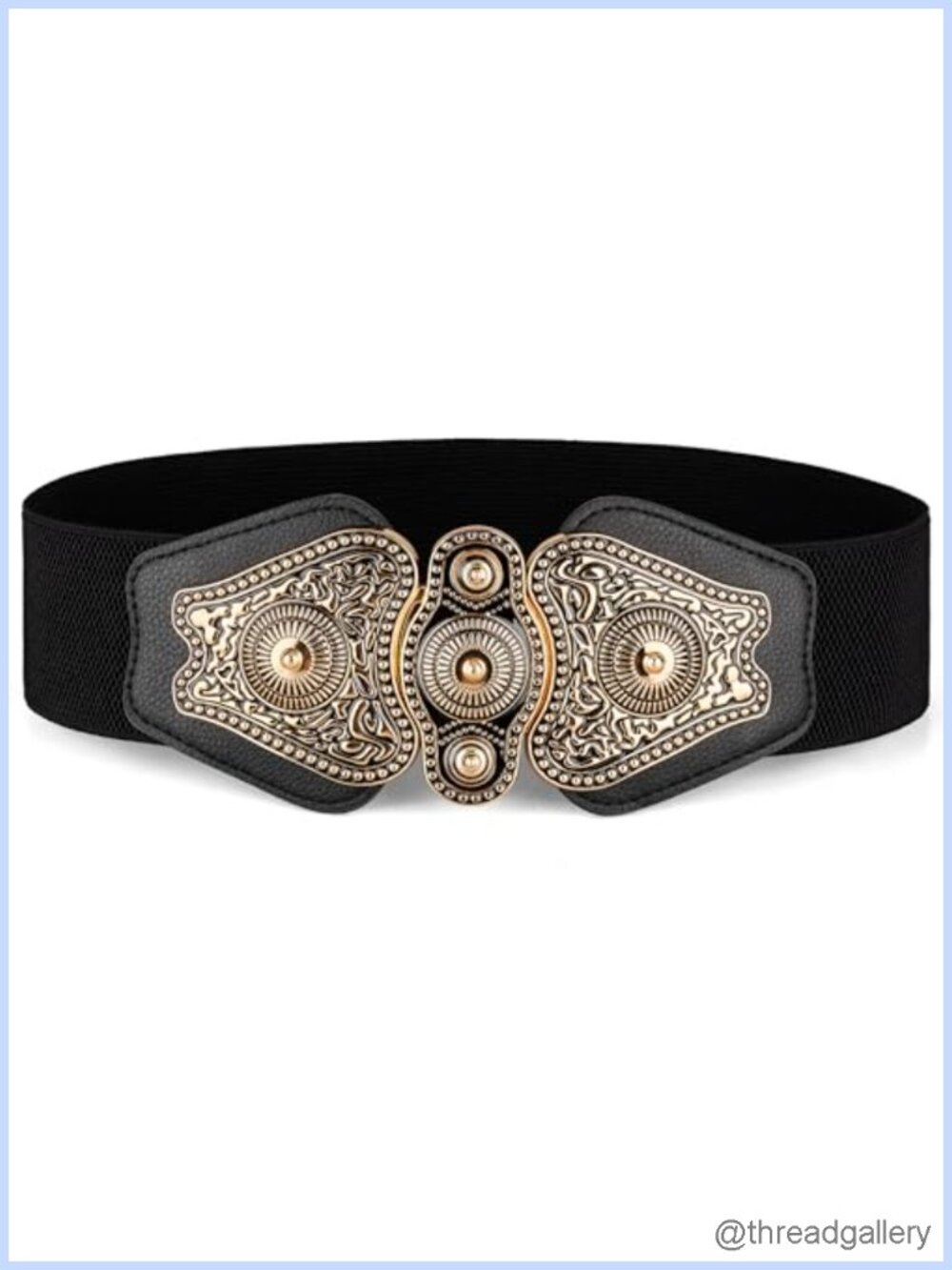 Wide Elastic Belt for Women Dresses Retro Western Cinch Faux Leather Waist